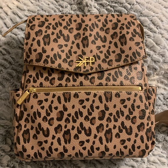 leopard freshly picked diaper bag